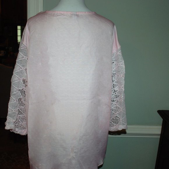 NWOT Silky Pink Print Tunic - Picture 4 of 7